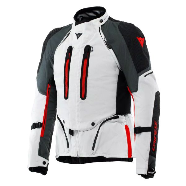 Giacche Moto Lunghe Dainese Super Adventure Absoluteshell Glacier Grey Iron Gate Red