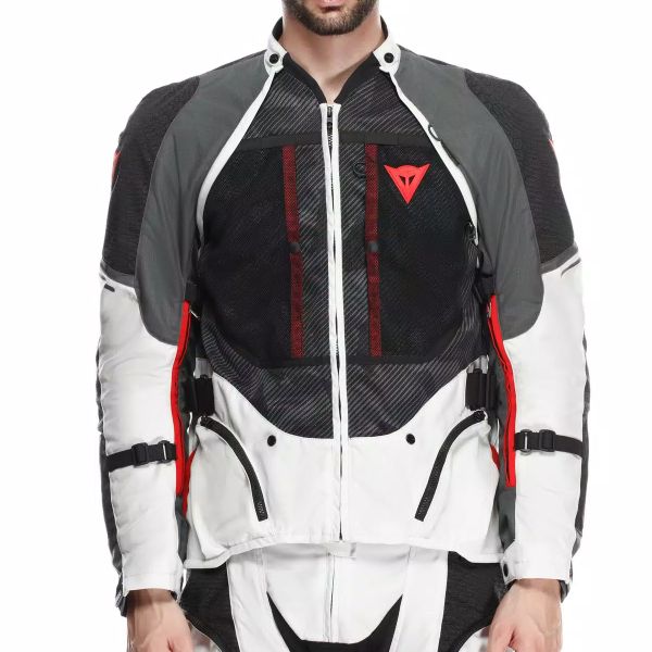 Dainese Super Adventure Absoluteshell Glacier Grey Iron Gate Red