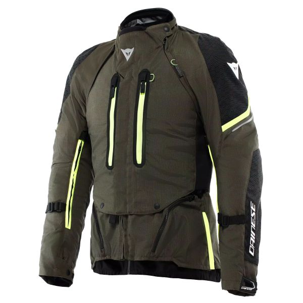 Giacche Moto Lunghe Dainese Super Adventure Absoluteshell Tarmac Black Fluo Yellow
