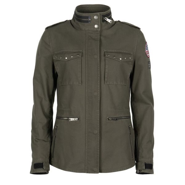 Giacche Moto Lunghe Helstons Tara Lady Coton Kaki Giacche Moto Lunghe Helstons Tara Lady Coton Kaki