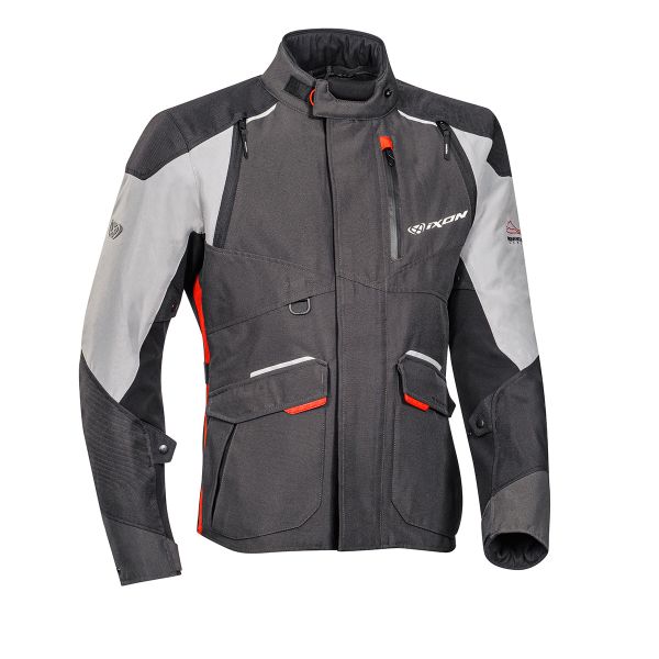 Giacche Moto Lunghe Ixon Balder Black Grey Red