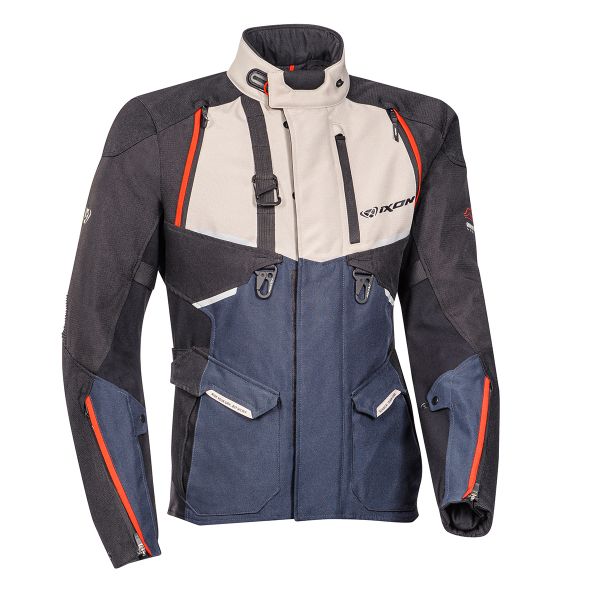 Giacche Moto Lunghe Ixon Eddas Grege Navy Black