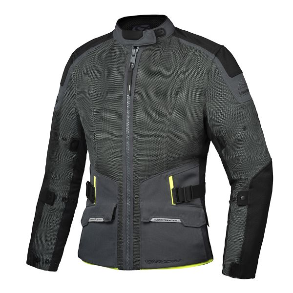 Giacche Moto Lunghe Ixon M-Njord Tactical Green Black Yellow