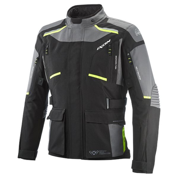Giacche Moto Lunghe Ixon Midgard Black Grey Bright Yellow Giacche Moto Lunghe Ixon Midgard Black Grey Bright Yellow