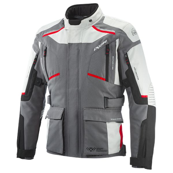 Giacche Moto Lunghe Ixon Midgard Grey Black Red