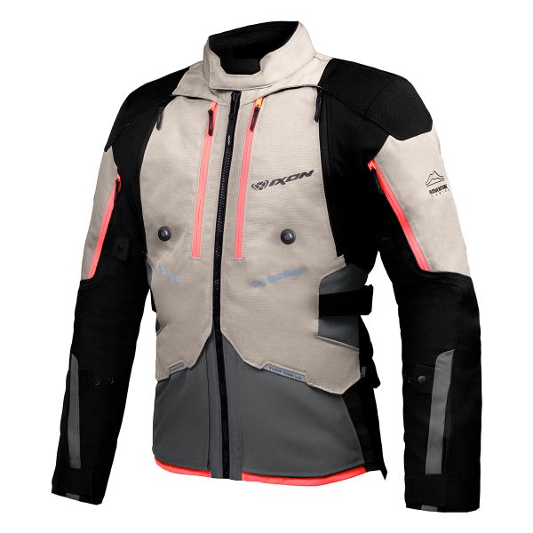 Giacche Moto Lunghe Ixon Vidar Grege Tactical Green Red