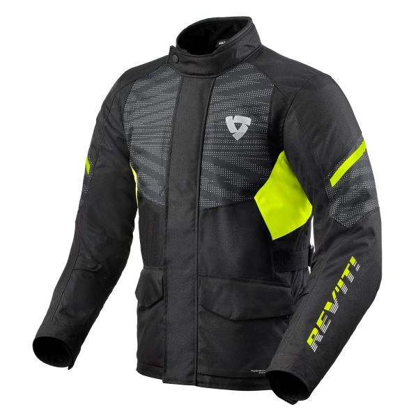 Giacche Moto Lunghe REV'IT Duke H2O Black Neon Yellow