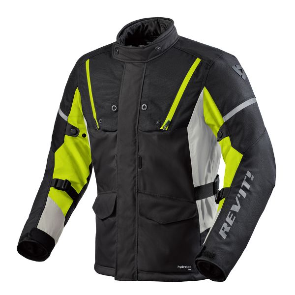 Giacche Moto Lunghe REV'IT Horizon 3 H2O Black Neon Yellow
