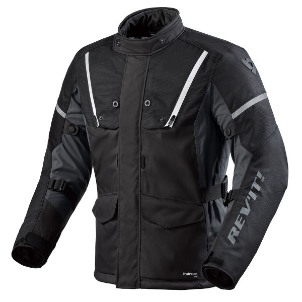 Giacche Moto Lunghe REV'IT Horizon 3 H2O Black White