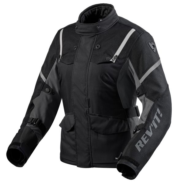 Giacche Moto Lunghe REV'IT Horizon 3 H2O Ladies Black White