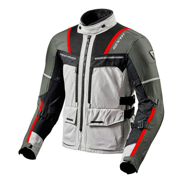 Giacche Moto Lunghe REV'IT Offtrack Argento Rosso