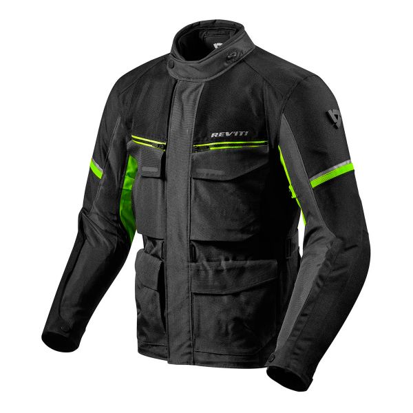 Giacche Moto Lunghe REV'IT Outback 3 Nero Giallo Neon Giacche Moto Lunghe REV'IT Outback 3 Nero Giallo Neon