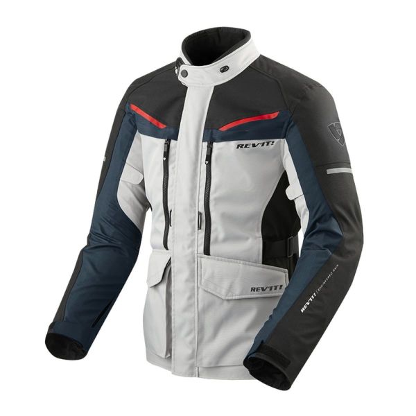 Giacche Moto Lunghe REV'IT Safari 3 Argento Blu