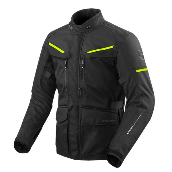 Giacche Moto Lunghe REV'IT Safari 3 Nero Giallo Neon
