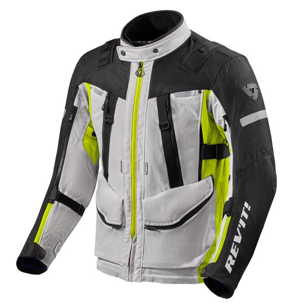 Giacche Moto Lunghe REV'IT Sand 4 H2O Argento Giallo Neon Giacche Moto Lunghe REV'IT Sand 4 H2O Argento Giallo Neon
