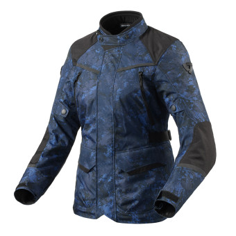 Giacche Moto Lunghe REV'IT Voltiac 3 H2O Ladies Camo Blue
