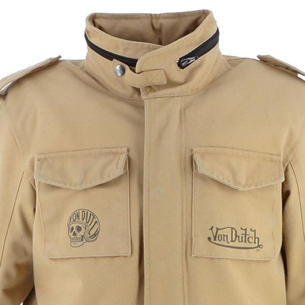 Von Dutch Section in tela di cotone color kaki