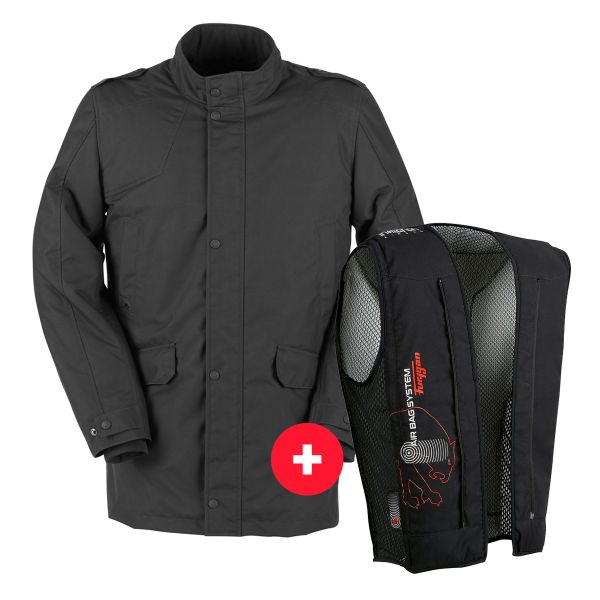 Giacche Moto Lunghe Furygan Vic Evo Black + Fury Air Bag System