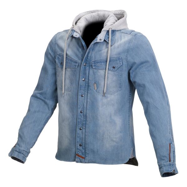 Giacche Moto Lunghe Macna Westcoast Denim Light Blue Grey