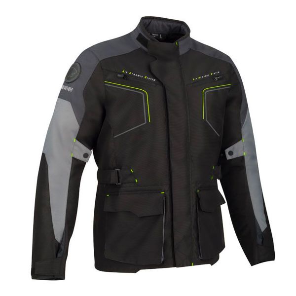 Giacche Moto Lunghe Bering Winnipeg Black Grey Fluo