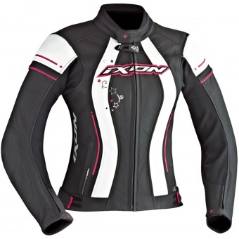 Giacche moto Ixon Alcyone Black White Fuchsia