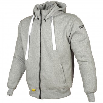 Giacche moto Booster Hoodie Kevlar Core Light Grey Giacche moto Booster Hoodie Kevlar Core Light Grey