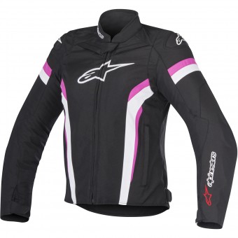 Giacche moto Alpinestars Stella T-GP Plus R V2 Black White Fuchsia