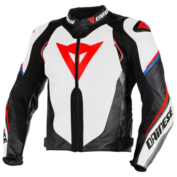 Giacche moto Dainese Super Speed D1 Perf White Black Fluo Red