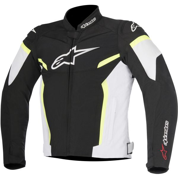 Giacche moto Alpinestars T-GP Plus R V2 Black White Yellow Fluo