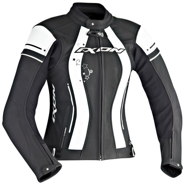 Giacche moto Ixon Alcyone Black White Giacche moto Ixon Alcyone Black White