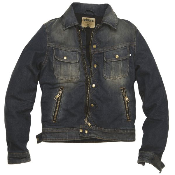 Giacche moto Helstons Cannonball Cotton Denim Dirty