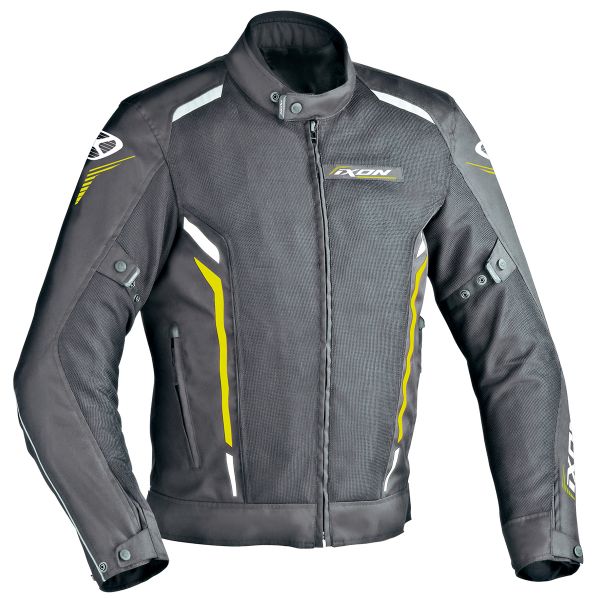 Giacche moto Ixon Cooler Nero Bianco Giallo Vivo
