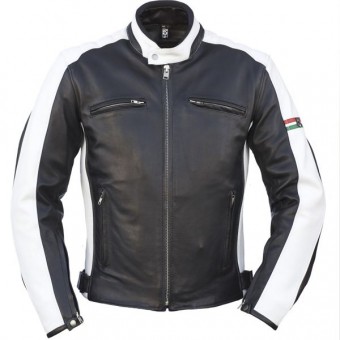 Giacche moto Helstons Corse Italia Nero Bianco