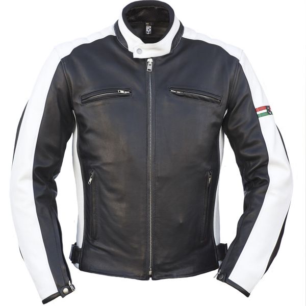 Giacche moto Helstons Corse Italia Nero Bianco