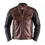 Giacche moto Helstons Cruiser Leather Rag Camel Black