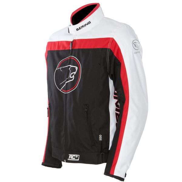 Giacche moto Bering Dink Nero Bianco Rosso