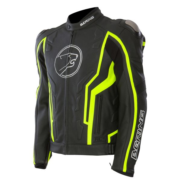 Giacche moto Bering Flash Nero Giallo Fluorescente