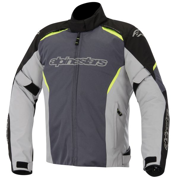 Giacche moto Alpinestars Gunner Waterproof Black Gray Yellow Fluorescente