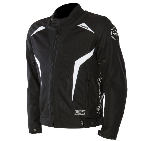Giacche moto Bering Keers Nero Bianco