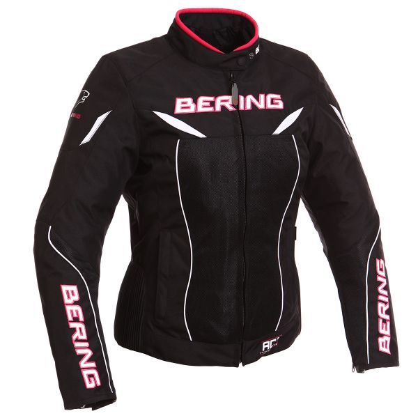 Giacche moto Bering Lady Kwerk Nero Bianco Fucsia