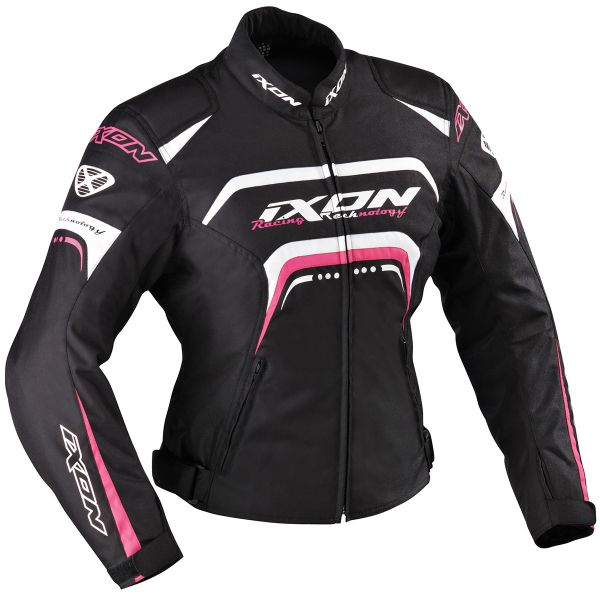 Giacche moto Ixon Lover Nero Bianco Fushia