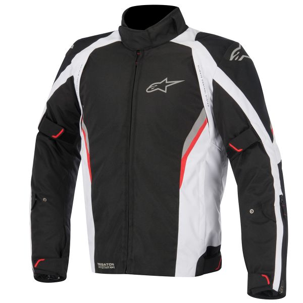 Giacche moto Alpinestars Megaton Drystar Black White Red Giacche moto Alpinestars Megaton Drystar Black White Red