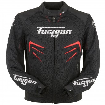 Giacche moto Furygan Skull Vented Nero Rosso Bianco