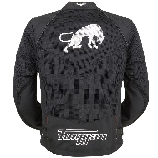 Furygan Skull Vented Nero Rosso Bianco