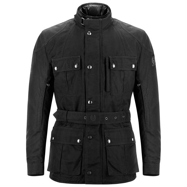 Giacche Moto Lunghe Belstaff Snaefell Wax Cordura Black