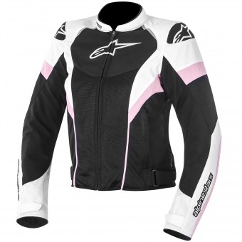 Giacche moto Alpinestars Stella T-GP Plus R Air Nero Bianco Rosa