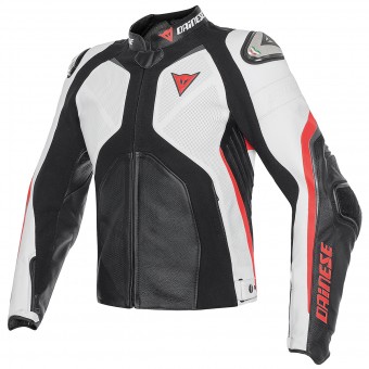 Giacche moto Dainese Super Rider Black White Red Fluo