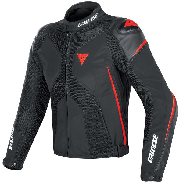 Giacca Moto Dainese Super Rider D-Dry Black Red Fluo pronto per l
