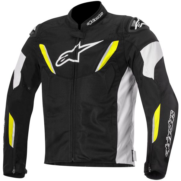 Giacche moto Alpinestars T-GP R Air Black White Yellow Fluo