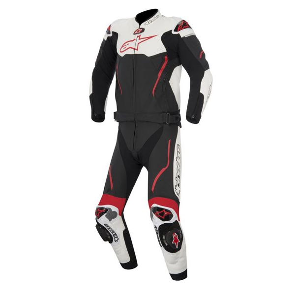 Tute Moto in pelle Alpinestars Atem Suit 2PC Black White Red